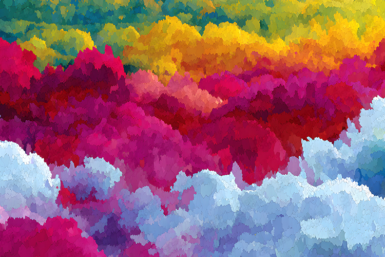 Colorful Abstract Block Texture - Vibrant Cubism Background