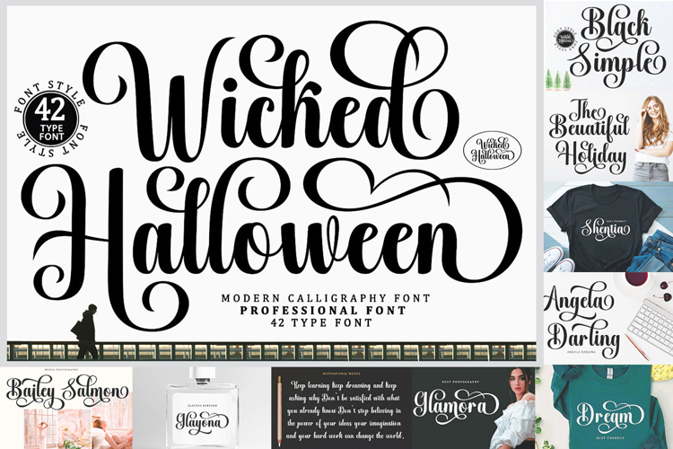 Wicked Halloween - Family Font In 42 Type