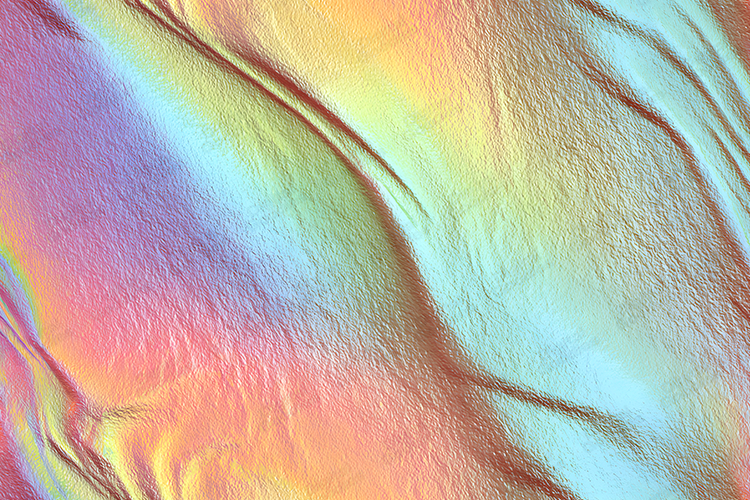 Smooth Pastel Iridescent Foil Rainbow Texture Background