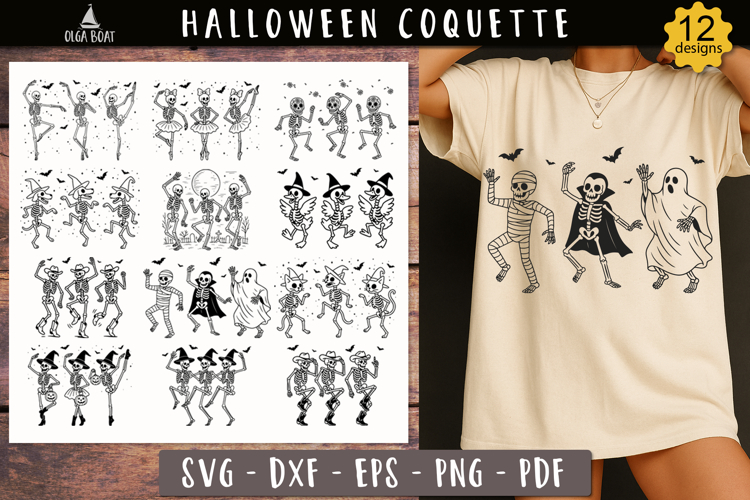 Dancing Skeleton svg Funny Halloween bundle