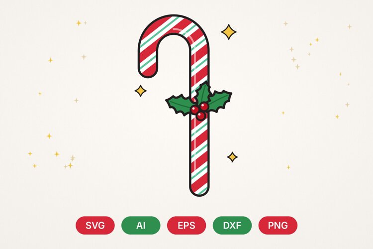 Christmas Candy Cane SVG example image 1