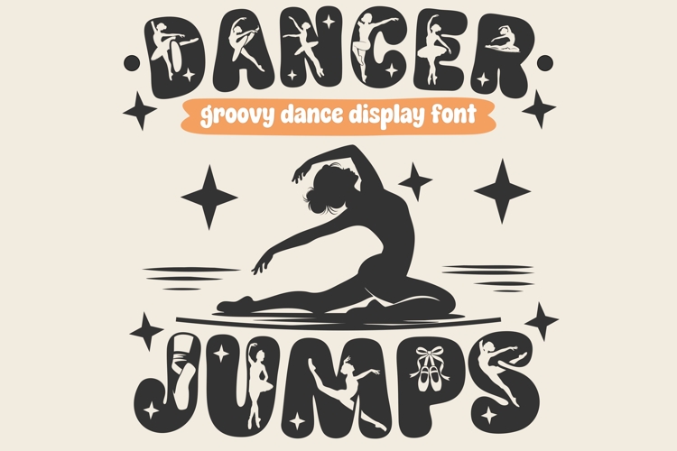 Dance Font, Groovy Ballet Font, Dancer Alphabet Letters