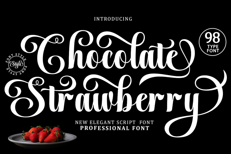 Chocolate Strawberry - Family Font In 98 Type