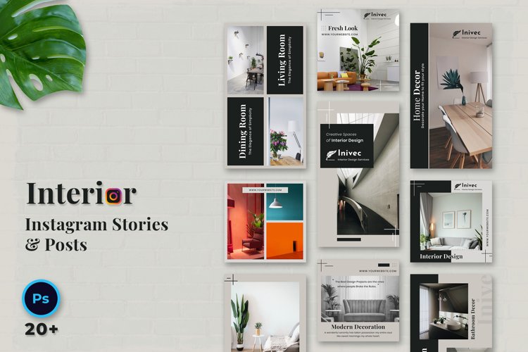 Interior Design Instagram Stories   Posts Template