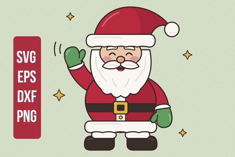 Jolly Santa SVG example image 1