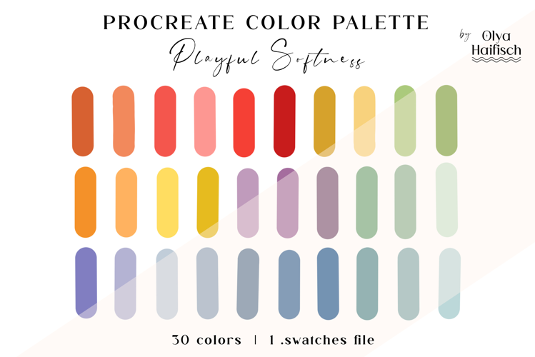 Playful Procreate Palette. Cheerful Bright Color Swatches