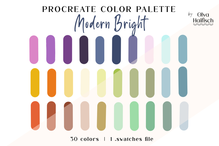 Modern Procreate Color Palette. Winter Procreate Swatches