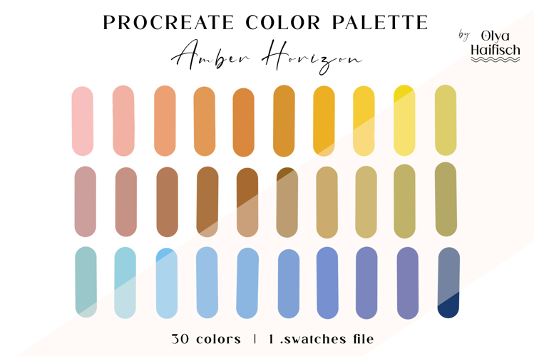 Vintage Procreate Palette. Earthy Muted Color Swatches