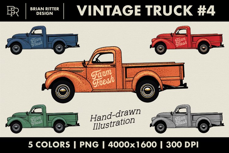 Vintage Truck Clipart Image 20