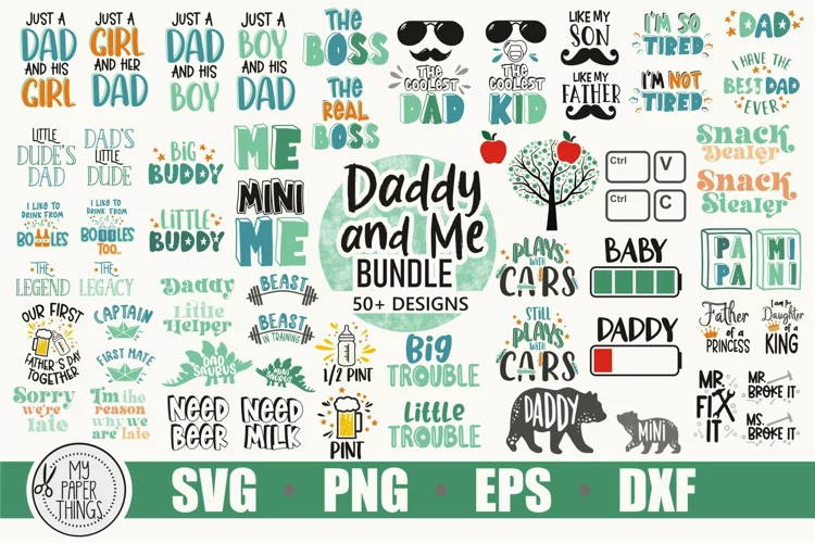 Daddy and me svg bundle| Dad and Baby svg | Fathers day svg