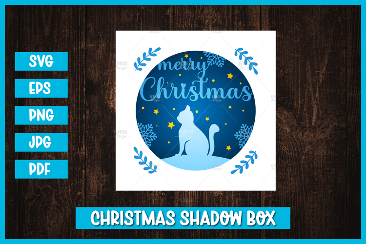 Cat Shadow Box Svg Image 14