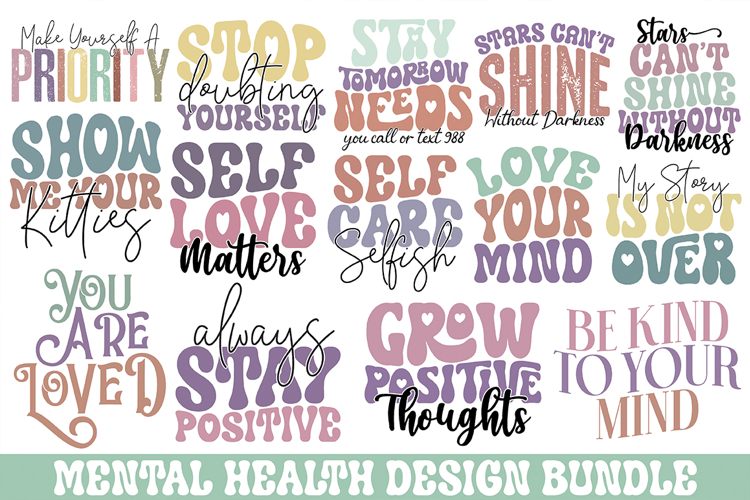 Mental Health Svg Bundle - Mental Health Svg Design Bundle