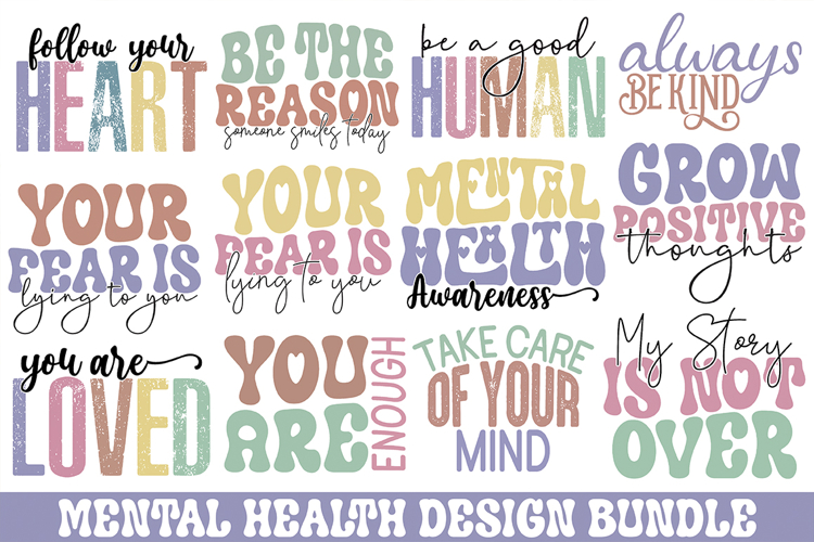 Mental Health Svg Bundle - Mental Health Svg Design Bundle