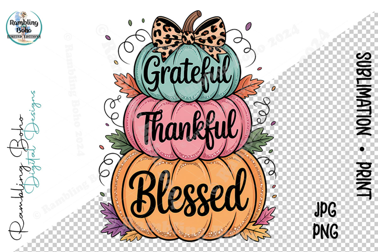 Grateful Thankful Thanksgiving Pumpkins