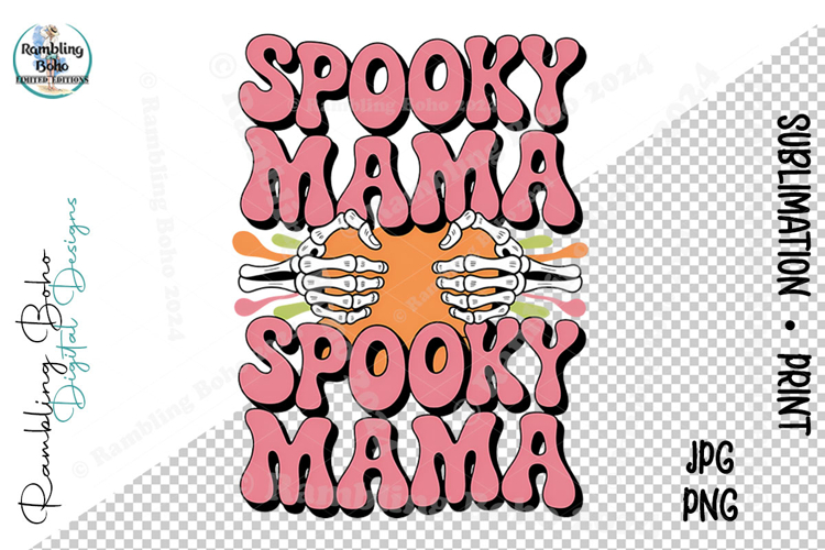 Spooky Mama Funny Repeat Halloween Hands
