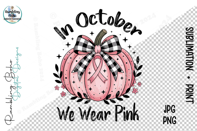 In October We Wear Pink Pretty Pumpkin