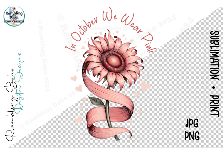 In October Pink Sunflower Awarenes Month