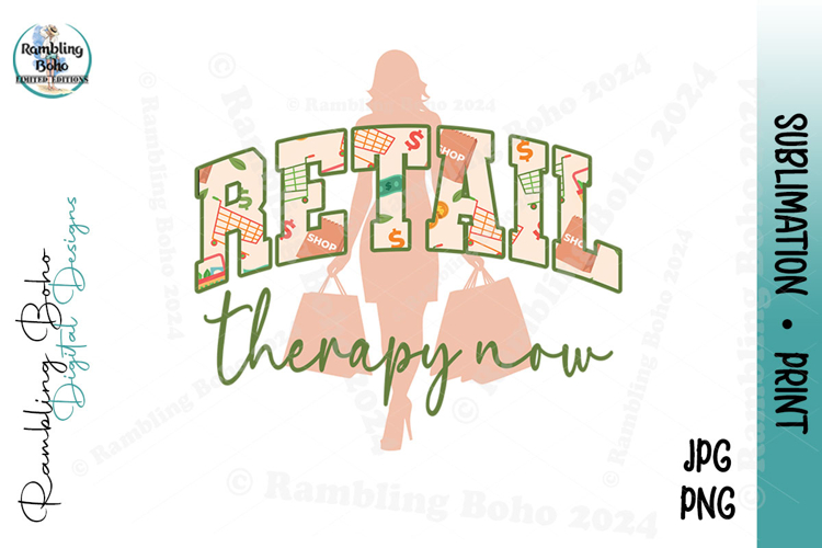 Retail Therapy funny shopping Fall Woman