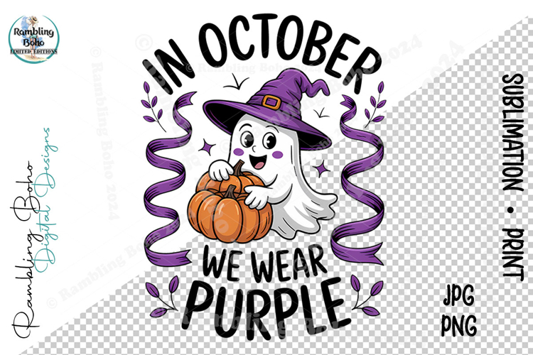 In October We Wear Purple Ghost Ribbon