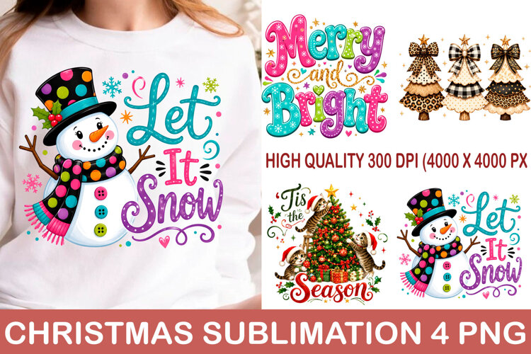 Christmas Sublimation Design Png T-shirt example image 1