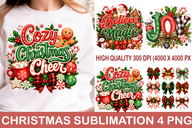 Retro Christmas Sublimation Design Png