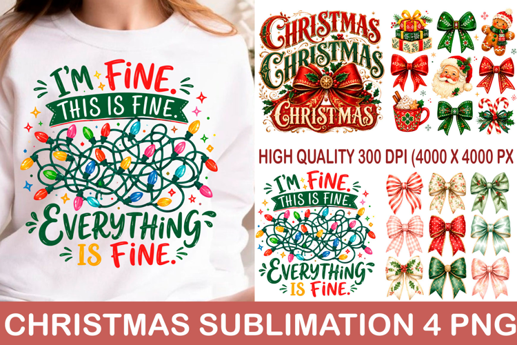Retro Christmas Sublimation Design Png