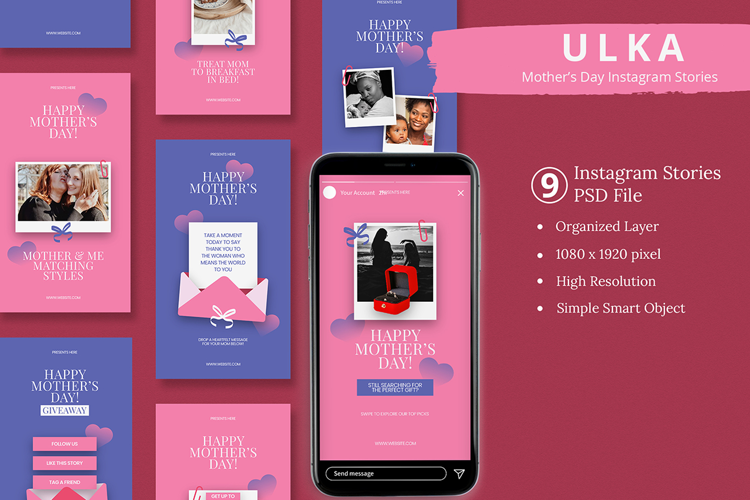 Ulka - Mother Day Instagram Story & Canva Template