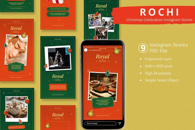 Rochi - Christmas Celebration Instagram Story & Canva Templa