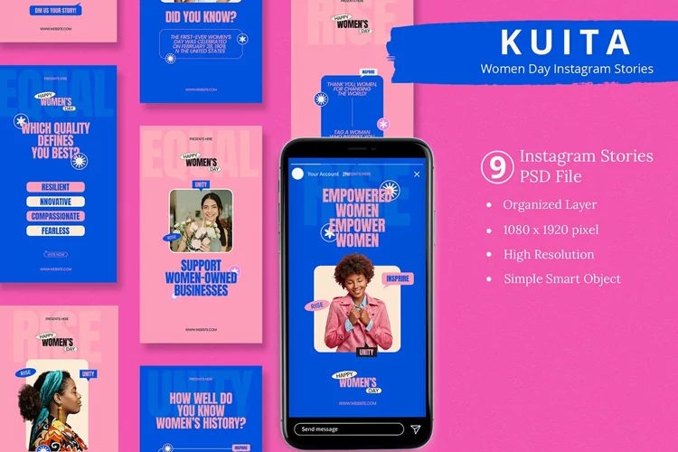 Kuita - International Women Day Instagram Story & Canva Temp