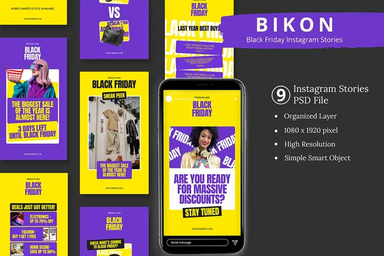 Bikon - Black Friday Instagram Story & Canva Template