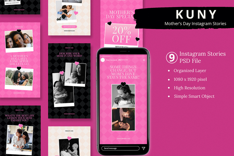 Kuny - Mother's Day Celebration Instagram Story & Canva