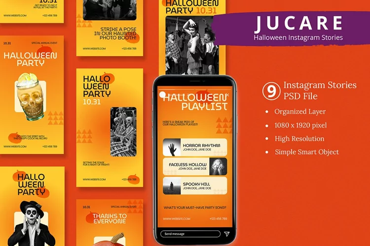Jucare - Halloween Party Instagram Story & Canva Template