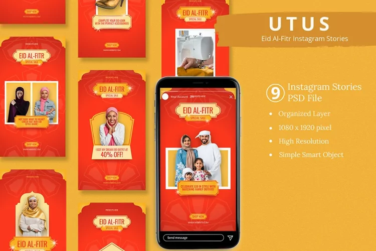 Utus - Eid Al-fitr Instagram Story & Canva Template