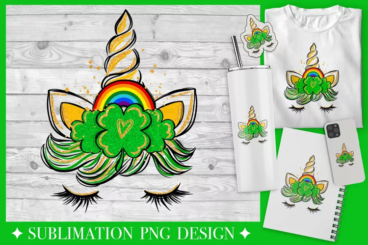 St Patricks Day sublimation PNG | Unicorn sublimation PNG