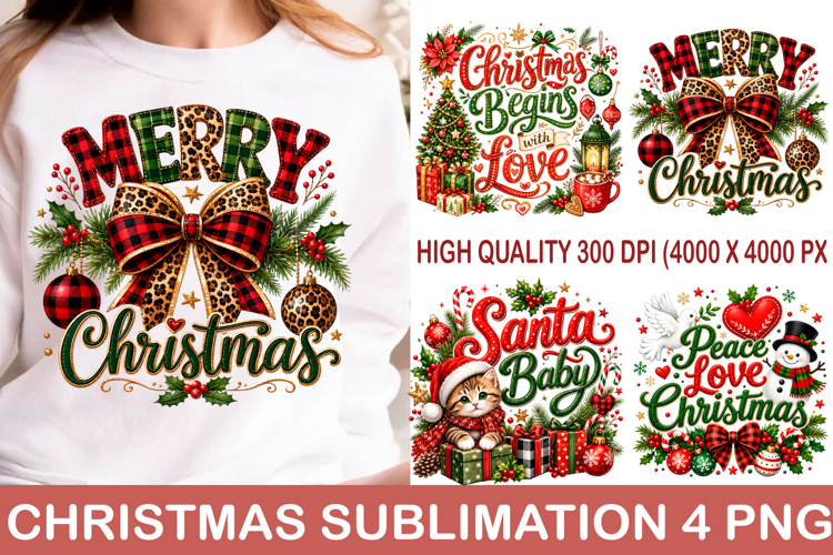 Retro Christmas Sublimation Design Png