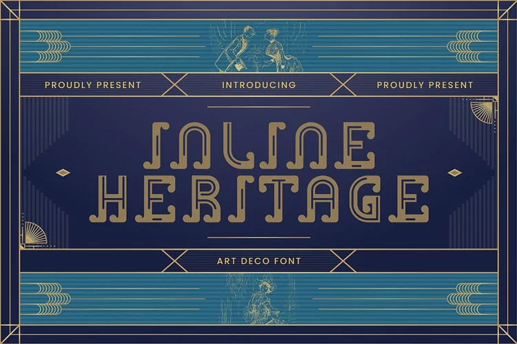 Inline Heritage - Art Deco Font