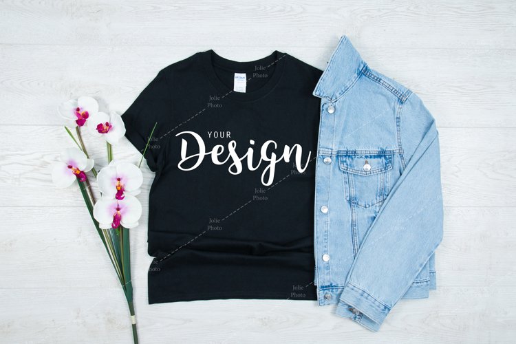 Black Tshirt Mockup Image 13