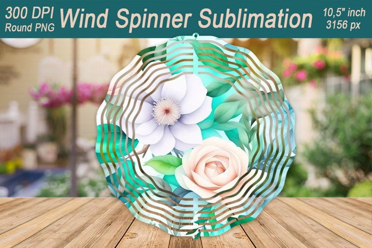 Flowers Wind Spinner| Wind spinner sublimation design