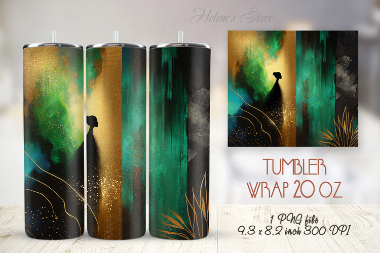 Abstract texture portraiture straight tumbler 20oz wrap png example image 1
