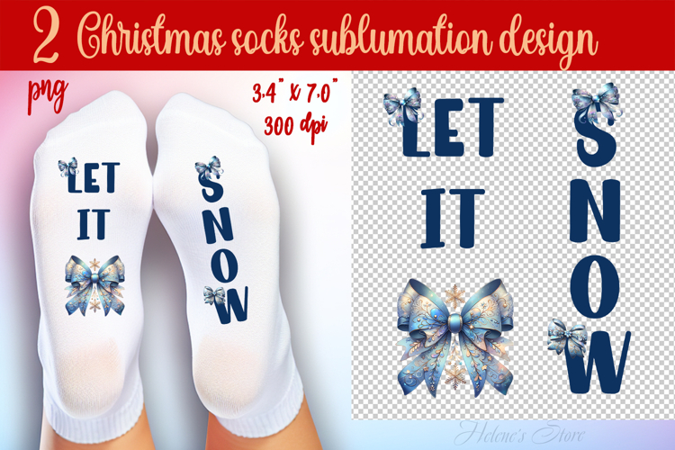 Funny Christmas Socks | Sublimation Designs For Socks