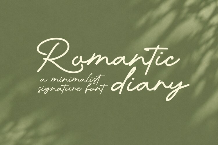 Romantic Diary - Minimalist Script Font example image 1