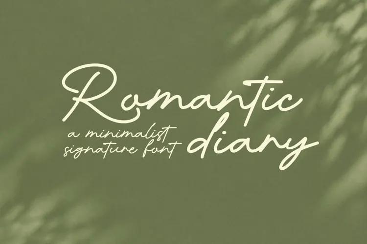 Romantic Diary - Minimalist Script Font