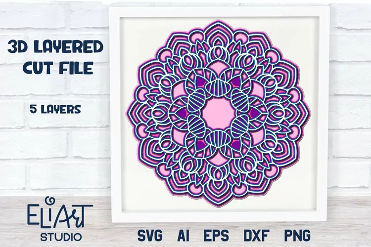 3d Layered SVG Mandala Flower | Tribal Mandala Design
