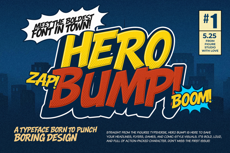 Hero Bump - Comic Display Font