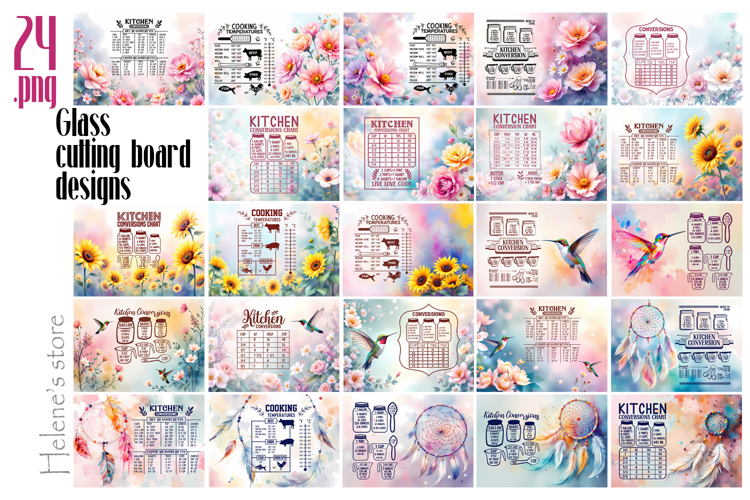 Flowers cutting board designs BUNDLE | Kitchen conversion