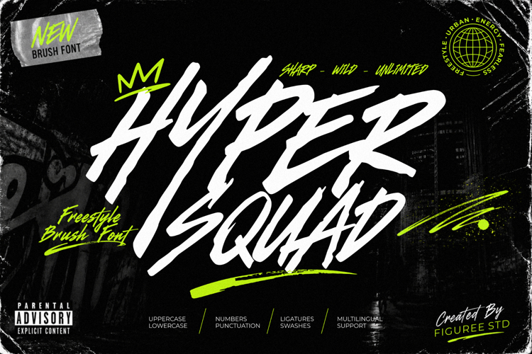 Hyper Squad - Freestyle Brush Font