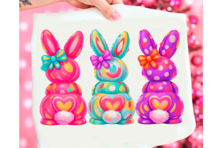 Bunny Coquette Bow PNG, Easter Bunny PNG