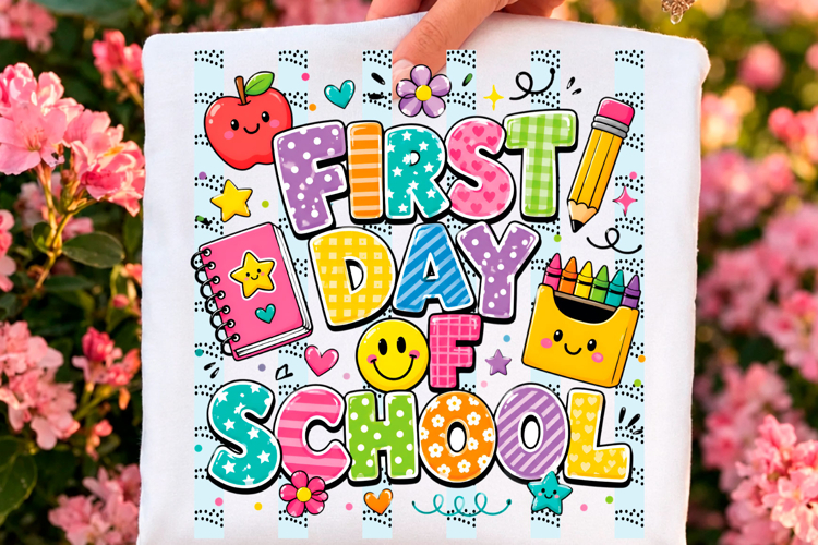 First Day of School Striped Trendy Shirt