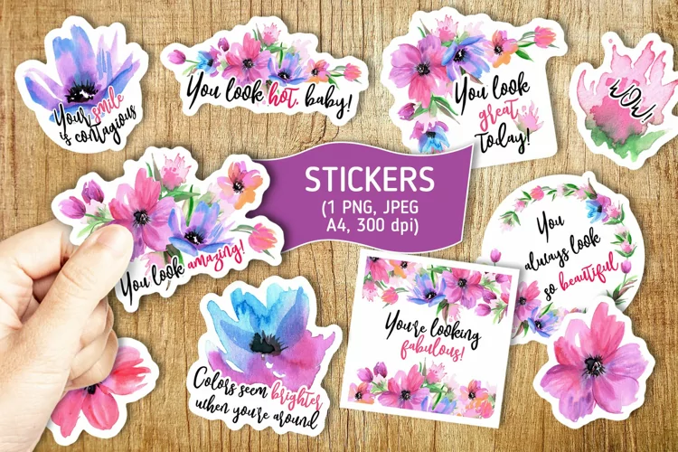 Inspirational Floral Stickers