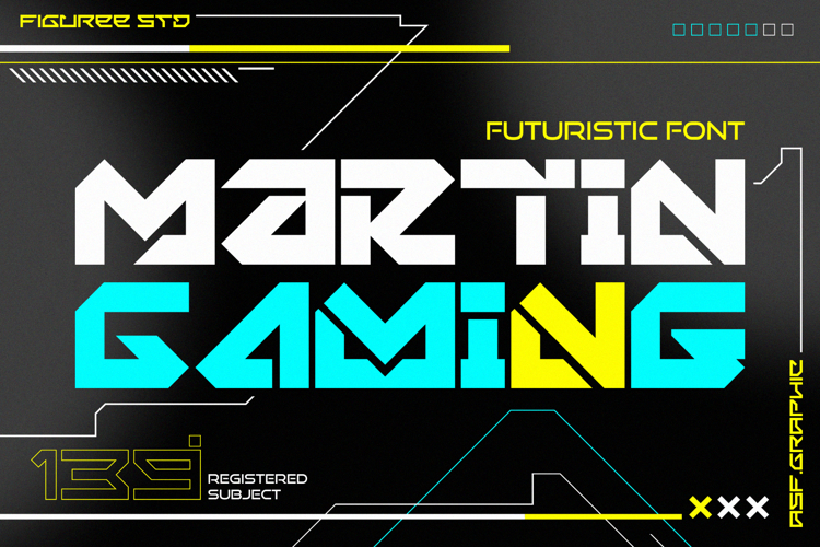 Martin Gaming- Futuristic Techno Font